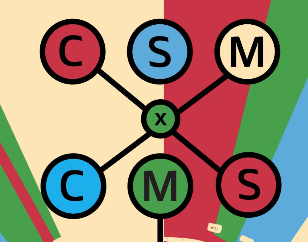 poster of CSM and CMS on an X in circles