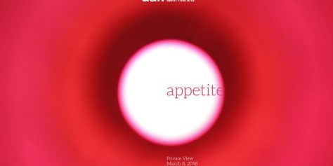 poster image red with a central white spot with the word 'Appetite' at the centre.